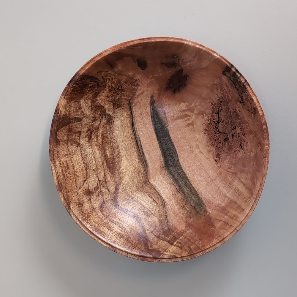 Alan Adler maple bowl (2018) fine art craft piece 6" Diameter - Picture 7 of 9
